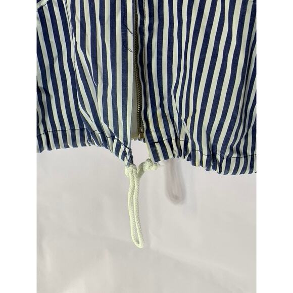 LIMON COMPANY Women's Navy/White Striped Zip-Up Marine Hooded Jacket SZ 2 - Picture 6 of 8